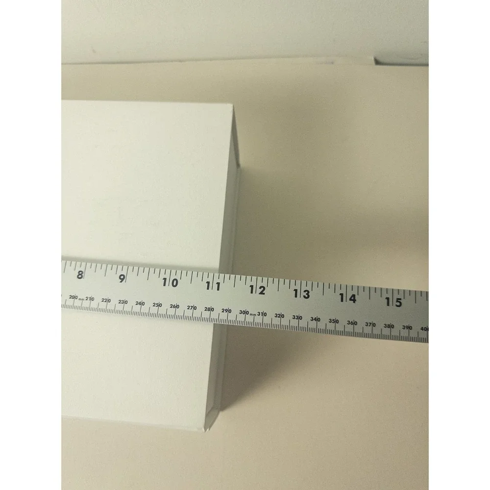Moncler Empty Gift Box White Magnetic Closure Logo Luxury Designer Packaging